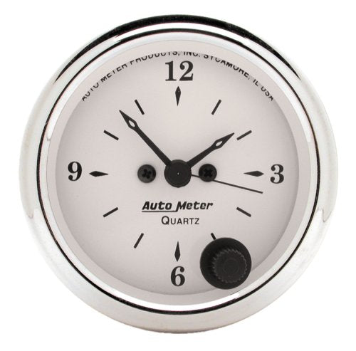 Auto Meter Old Tyme White Series Clock AU1686