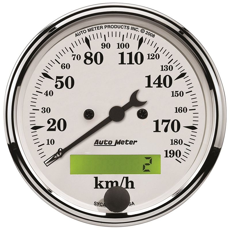 Auto Meter Old Tyme White Speedometer AU1688-M