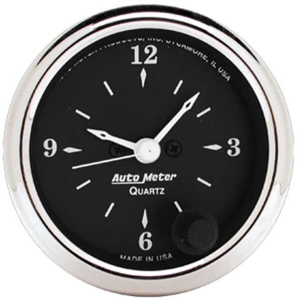 Auto Meter Old Tyme Black Series Clock AU1785