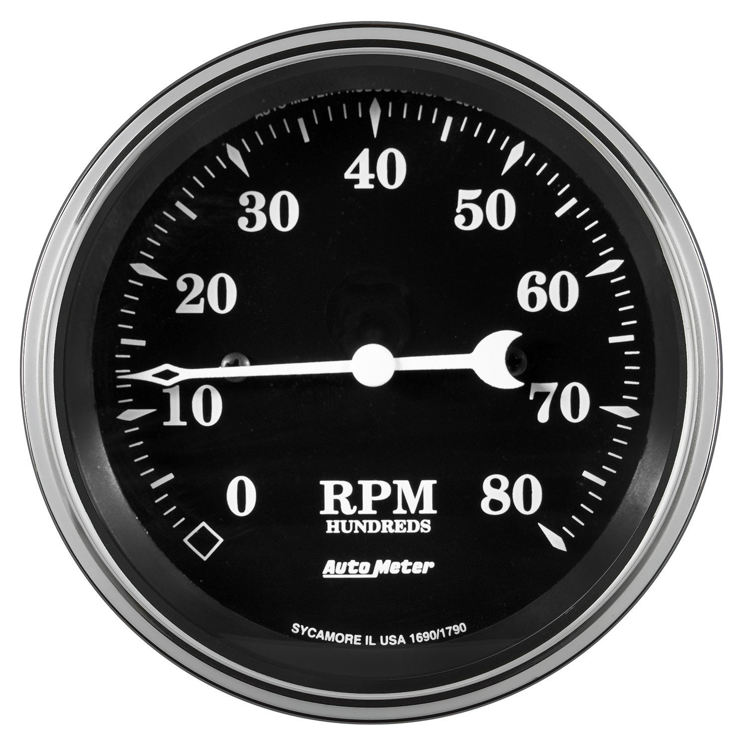 Auto Meter Old Tyme Black Series 3-3/8" In Dash 8,000 RPM Tachometer AU1790