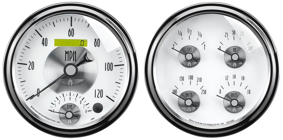 Auto Meter Prestige Series - Pearl Quad Gauge/Speedometer Kit AU2008