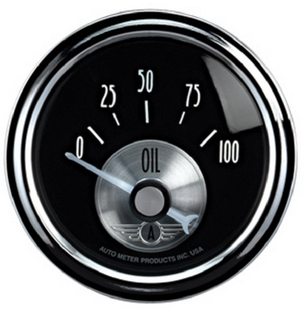 Auto Meter Prestige Series - Black Diamond Oil Pressure Gauge AU2028