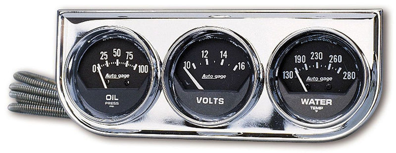 Auto Meter Auto gage Three-Gauge Console AU2349
