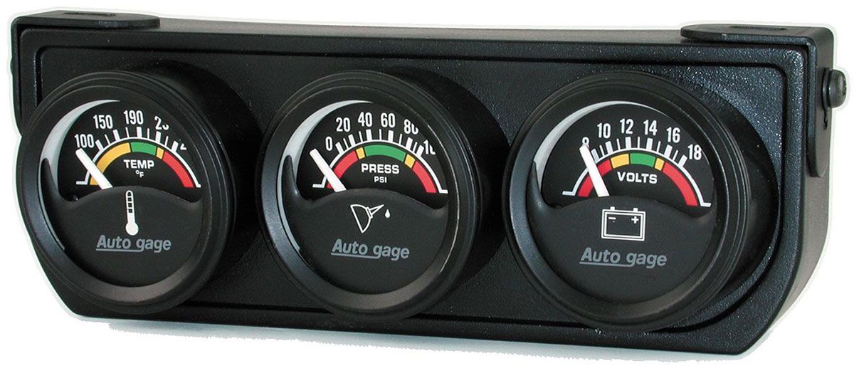 Auto Meter Auto gage Three-Gauge Console AU2391