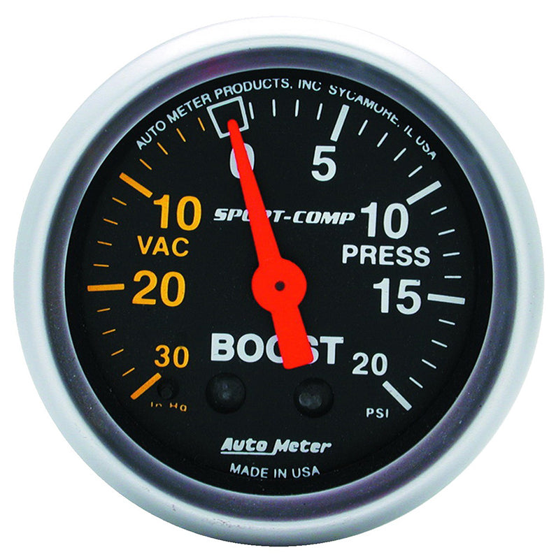 Auto Meter Sport-Comp Series Boost/Vacuum Gauge AU3301