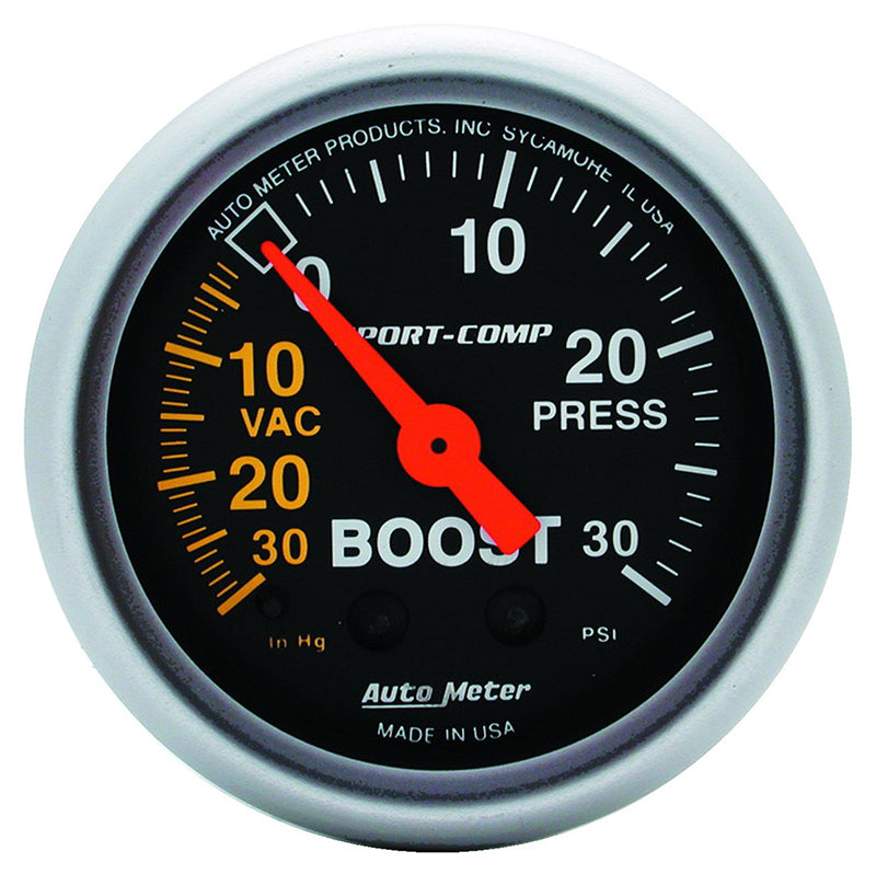 Auto Meter Sport-Comp Series Boost/Vacuum Gauge AU3303