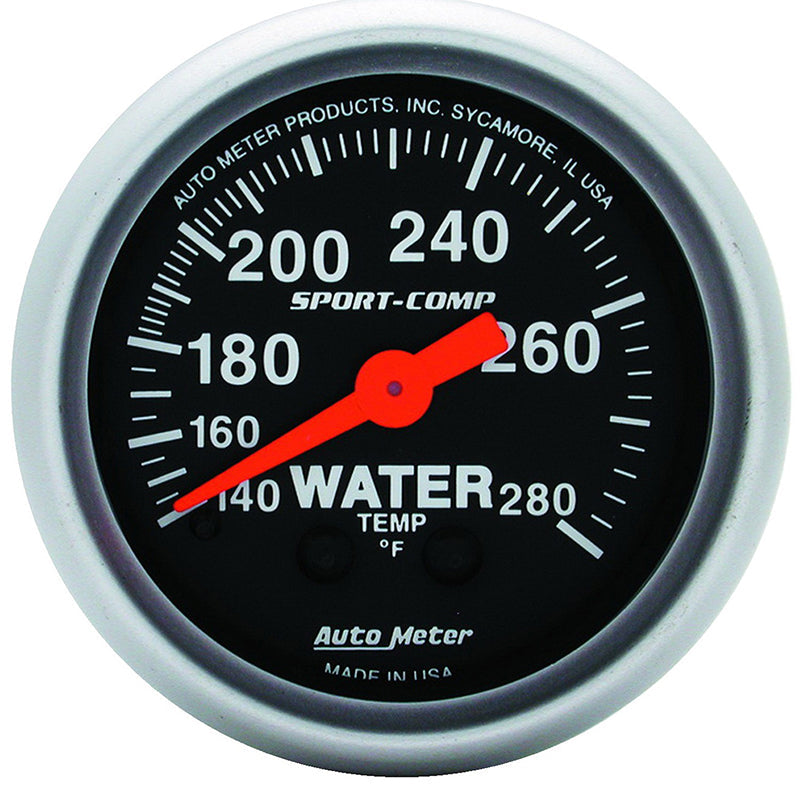 Auto Meter Sport-Comp Series Water Temperature Gauge AU3331