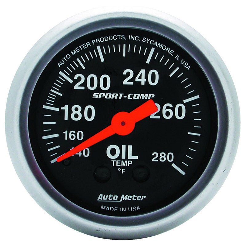 Auto Meter Sport-Comp Series Oil Temperature Gauge AU3341