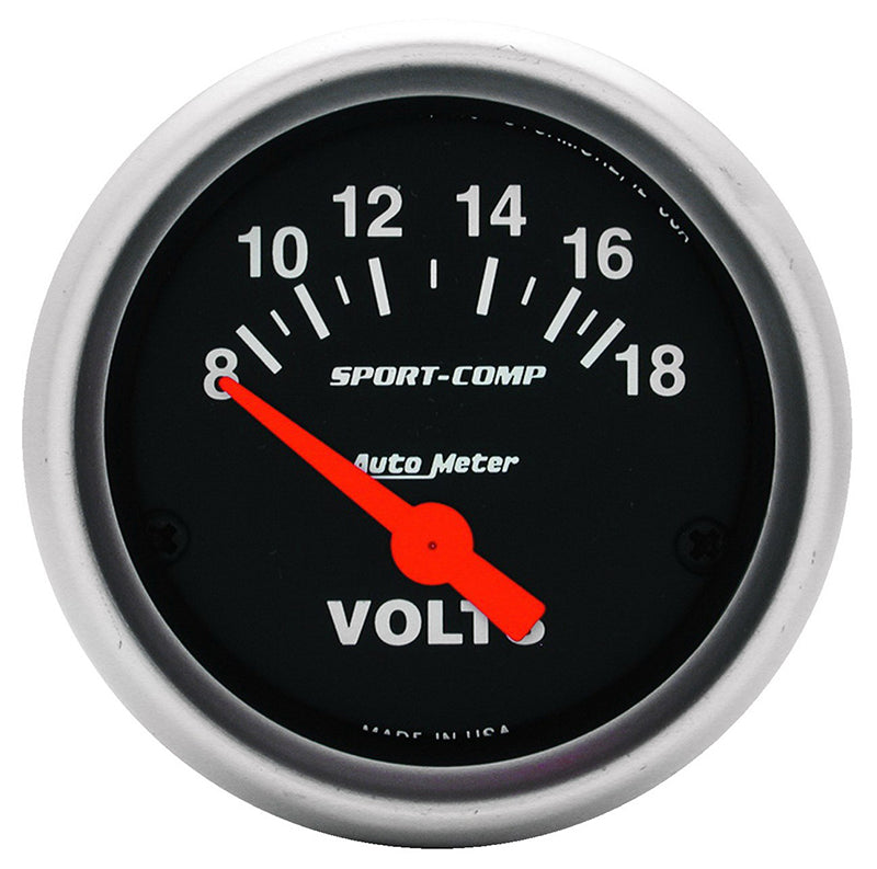 Auto Meter Sport-Comp Series Voltmeter Gauge AU3391