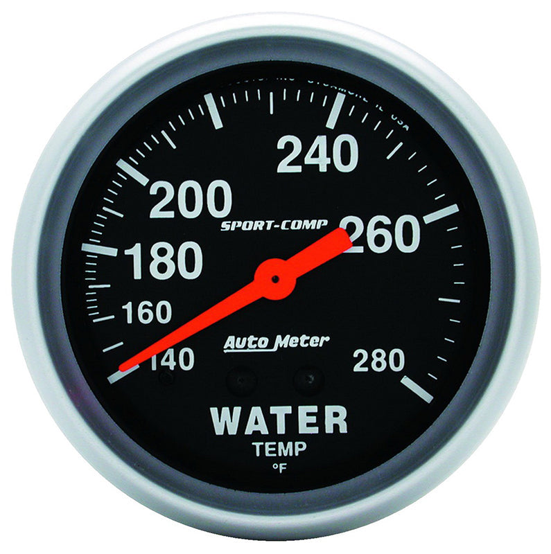 Auto Meter Sport-Comp Series Water Temperature Gauge AU3431