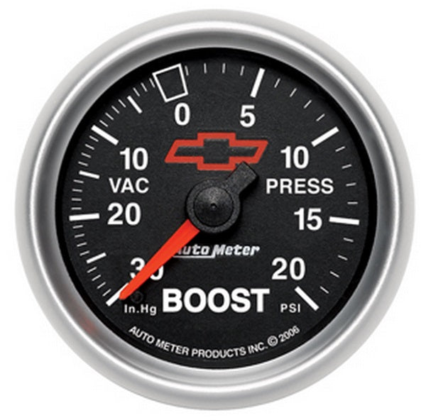 Auto Meter Chev Bow-Tie Boost Gauge AU3607-00406