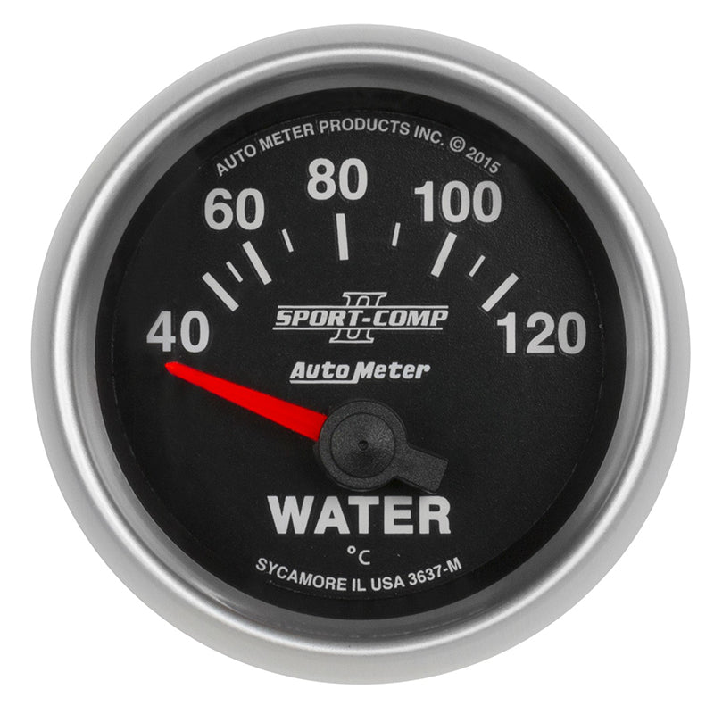 Auto Meter Sport-Comp Series Water Temperature Gauge AU3637-M