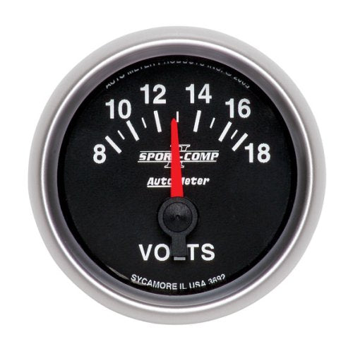 Auto Meter Sport-Comp II Voltmeter Gauge AU3692