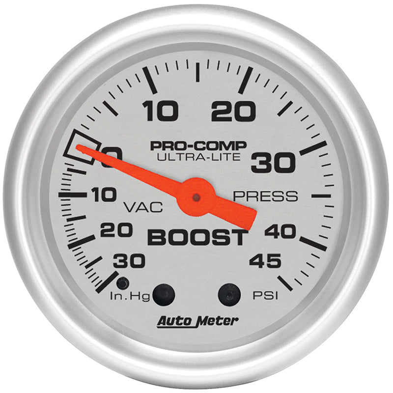 Auto Meter Ultra-Lite Series Boost/Vacuum Gauge AU4308