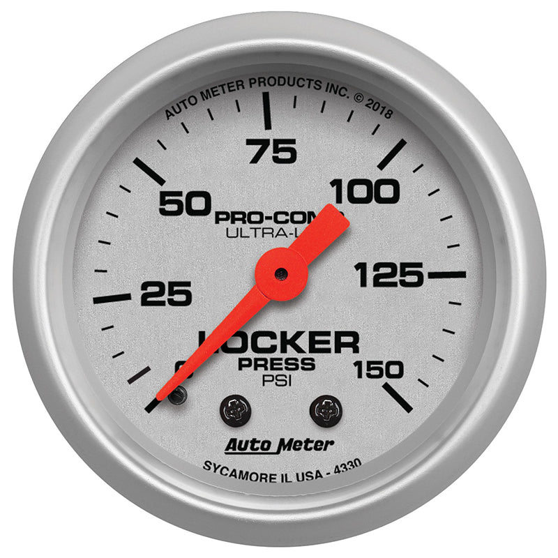 Auto Meter Ultra-Lite Series 2-1/16" Mechanical Air Locker Pressure Gauge AU4330