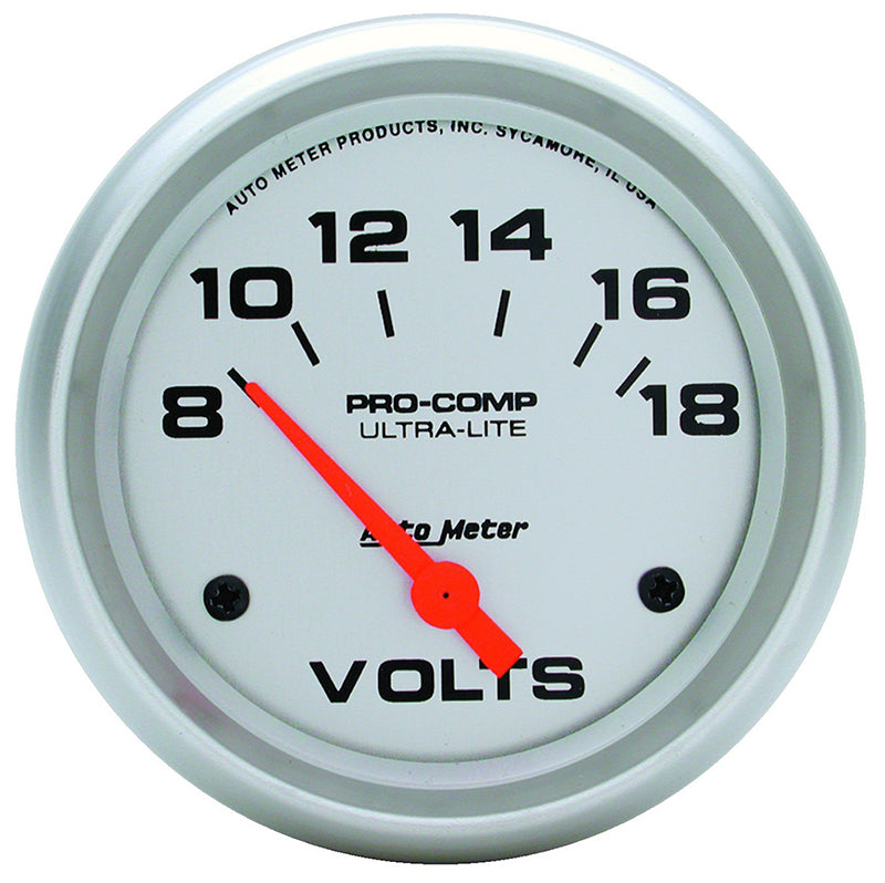 Auto Meter Ultra-Lite Series Voltmeter Gauge AU4491