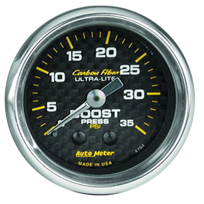 Auto Meter Carbon Fiber Series Boost Gauge AU4704