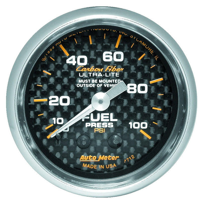 Auto Meter Carbon Fiber Series Fuel Pressure Gauge AU4712