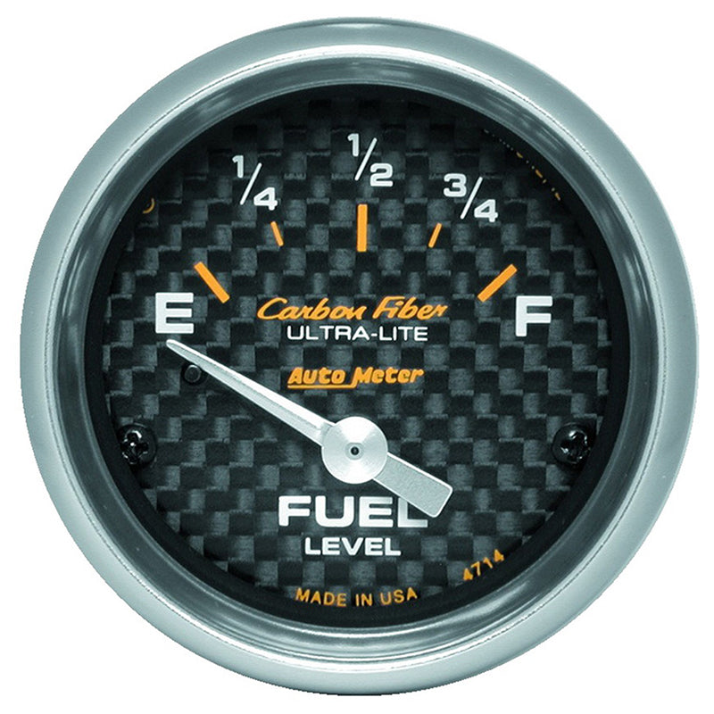 Auto Meter Carbon Fiber Series Fuel Level Gauge AU4714