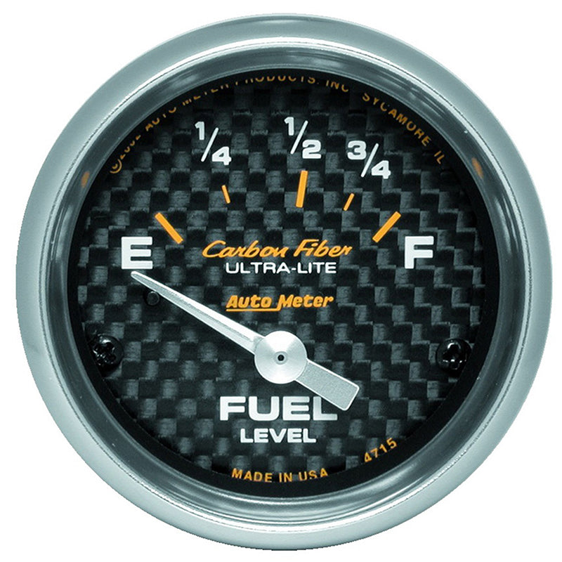 Auto Meter Carbon Fiber Series Fuel Level Gauge AU4715