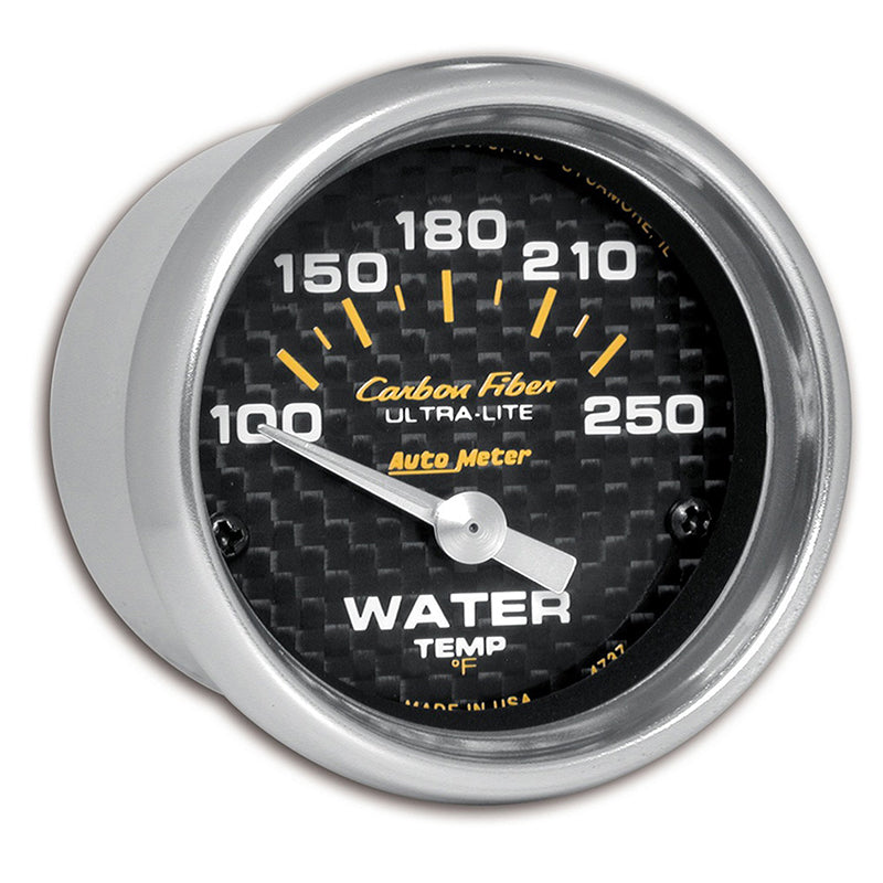 Auto Meter Carbon Fiber Series Water Temperature Gauge AU4737