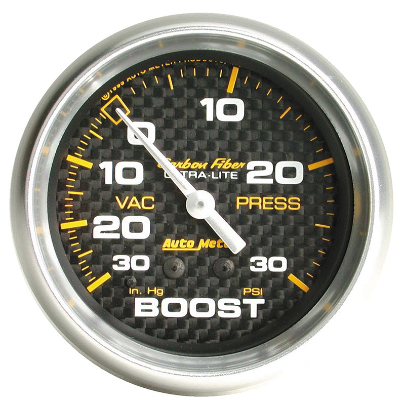 Auto Meter Carbon Fiber Series Boost/Vacuum Gauge AU4803