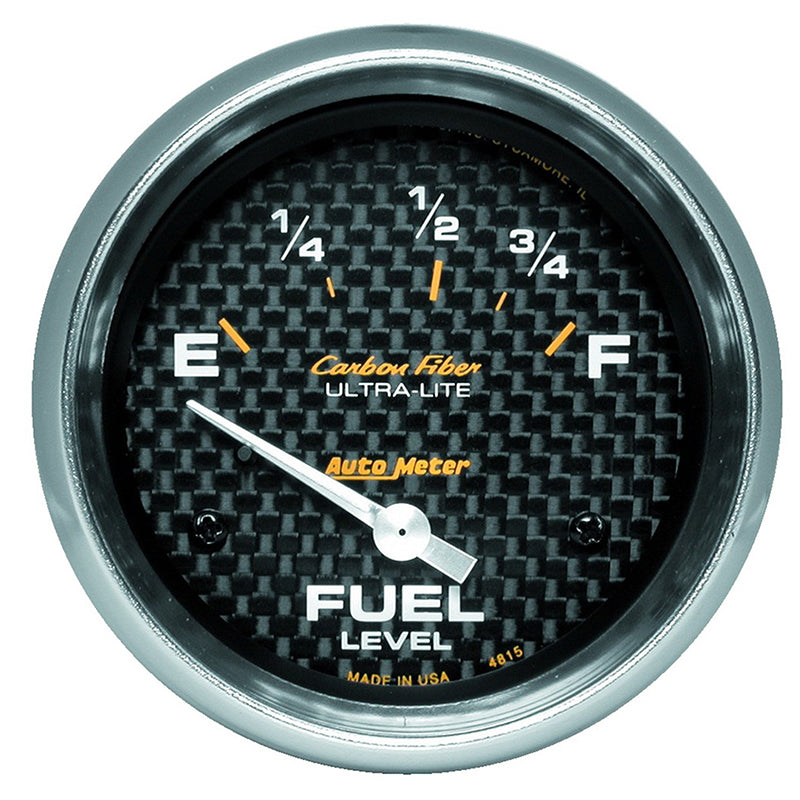 Auto Meter Carbon Fiber Series Fuel Level Gauge AU4815