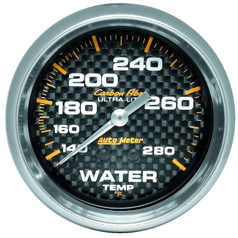 Auto Meter Carbon Fiber Series Water Temperature Gauge AU4831