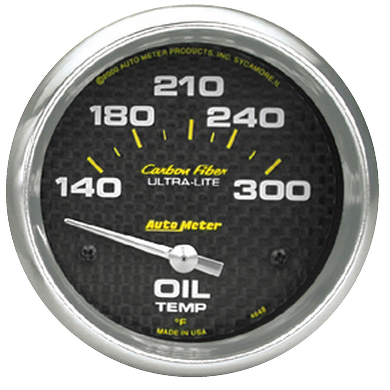 Auto Meter Carbon Fiber Series Oil Temperature Gauge AU4848