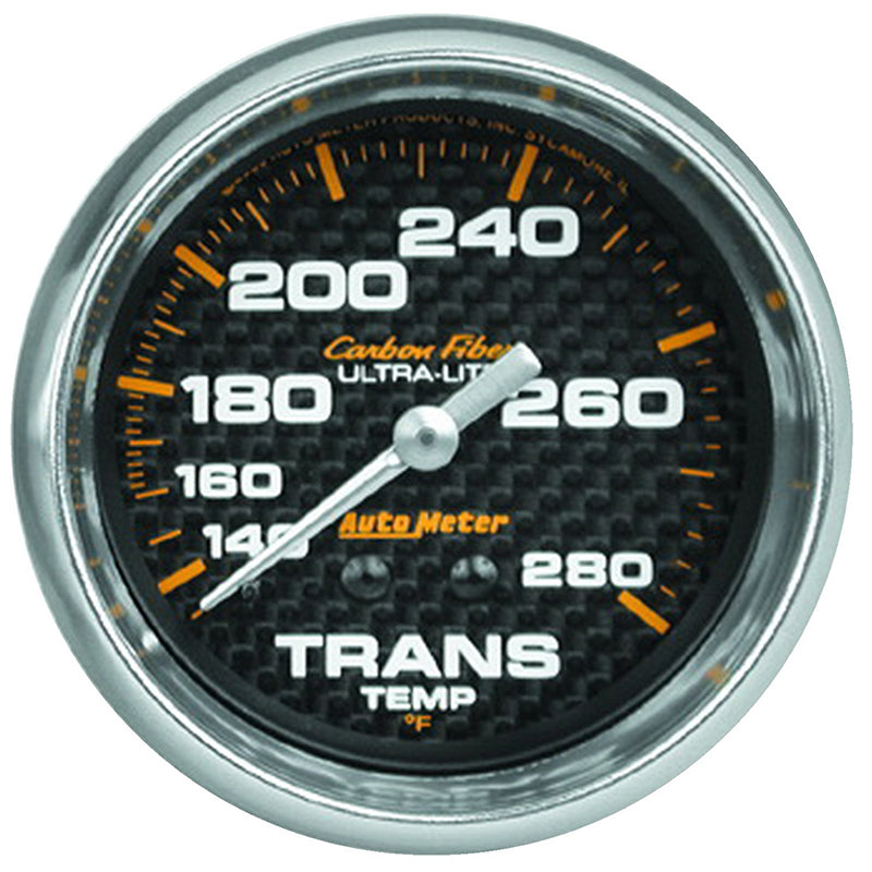 Auto Meter Carbon Fiber Series Transmission Temperature Gauge AU4851