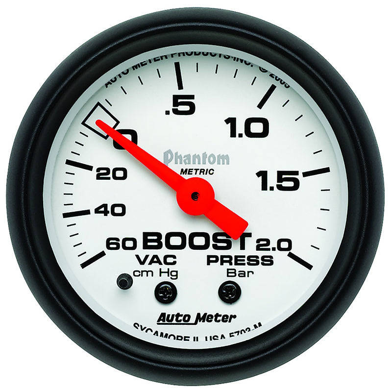 Auto Meter AU5703-M - PHANTOM 2-1/16" BOOST/VAC