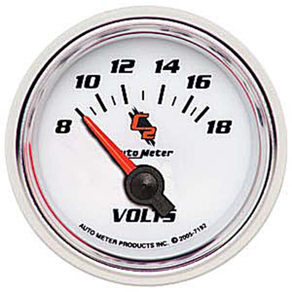 Auto Meter C2 Series Voltmeter Gauge AU7192