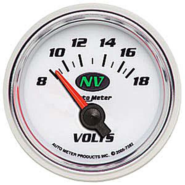 Auto Meter NV Series Voltmeter Gauge AU7392