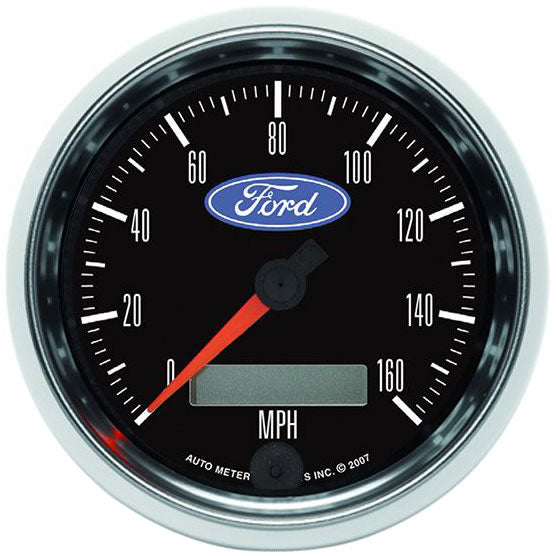 Auto Meter Ford Logo Series 3-3/8" 160 mph Electric Speedometer, Chrome Bezel AU880824