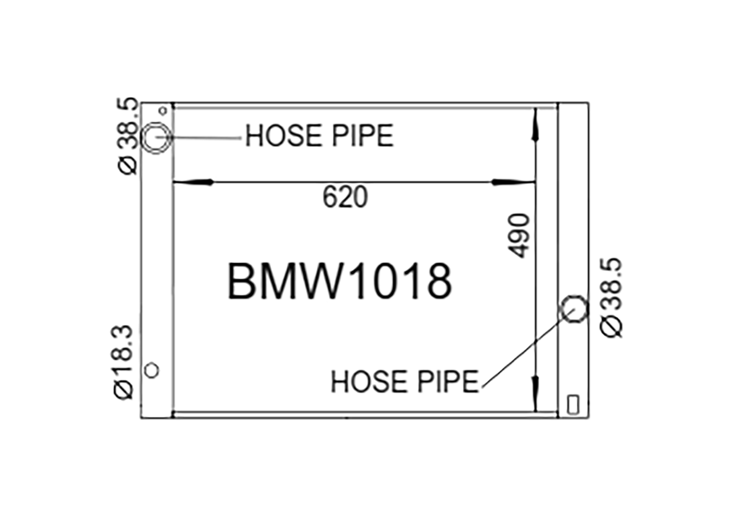 BMW 5 Series E60, 6 Series E63 / E64 & 7 Series E65 2002-2010 [Single Heater Pipe]