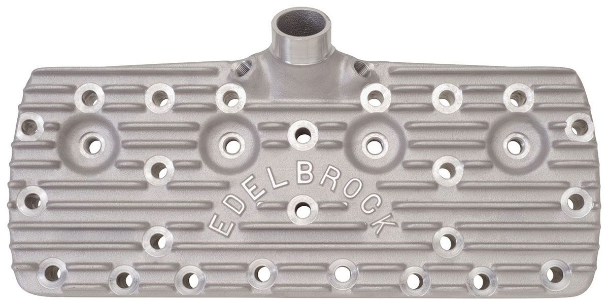 Edelbrock Block Letter Logo Ford Flathead Cylinder Head ED1126