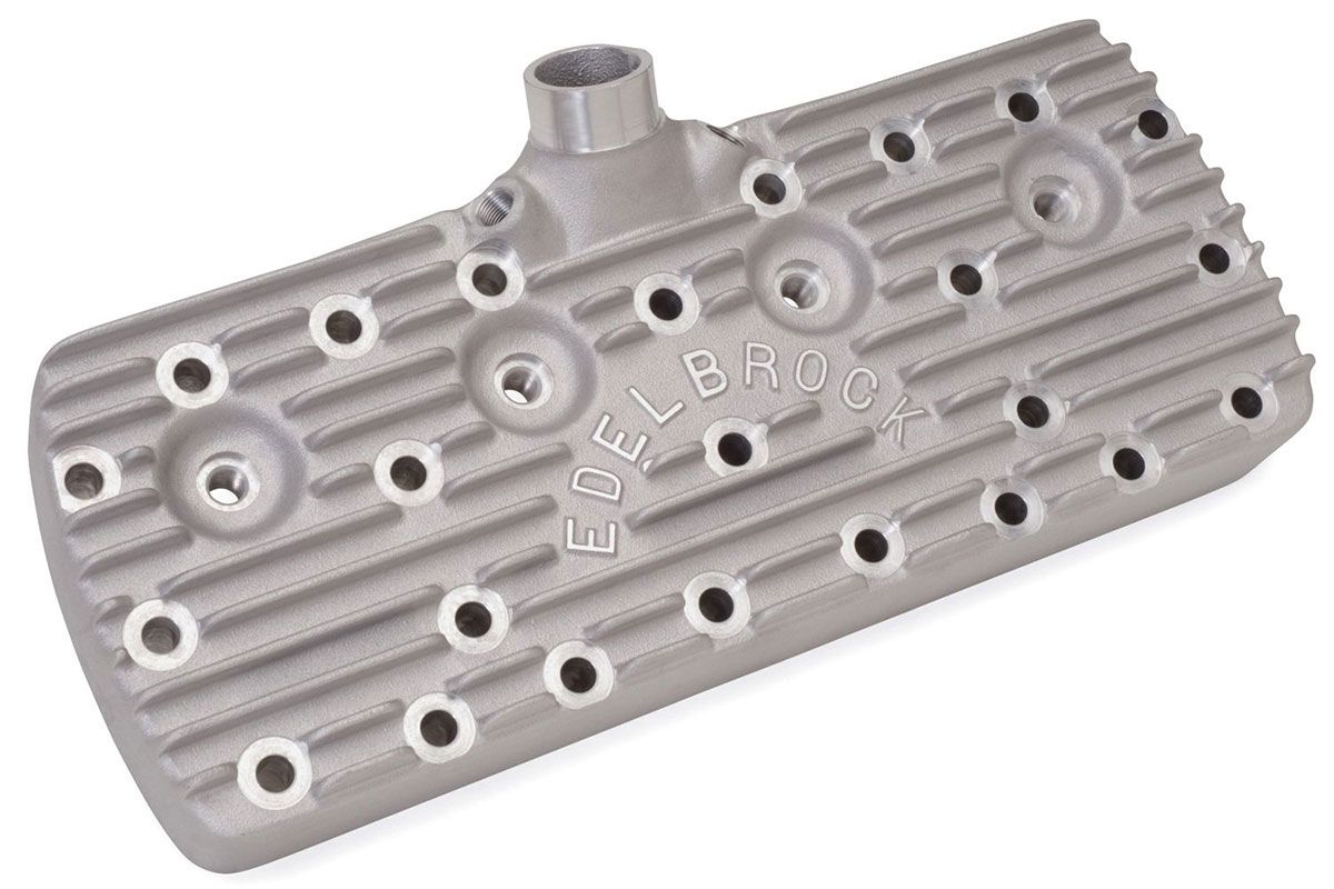 Edelbrock Block Letter Logo Ford Flathead Cylinder Head ED1126