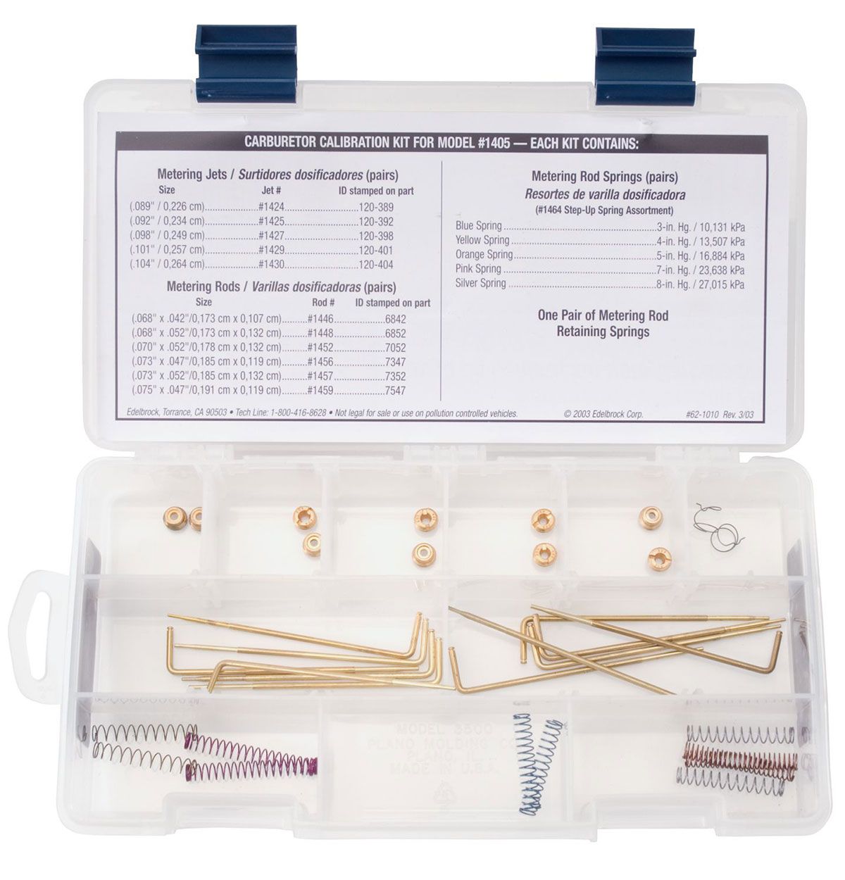 Edelbrock Calibration Kit for Performer Series Carburettors ED1479