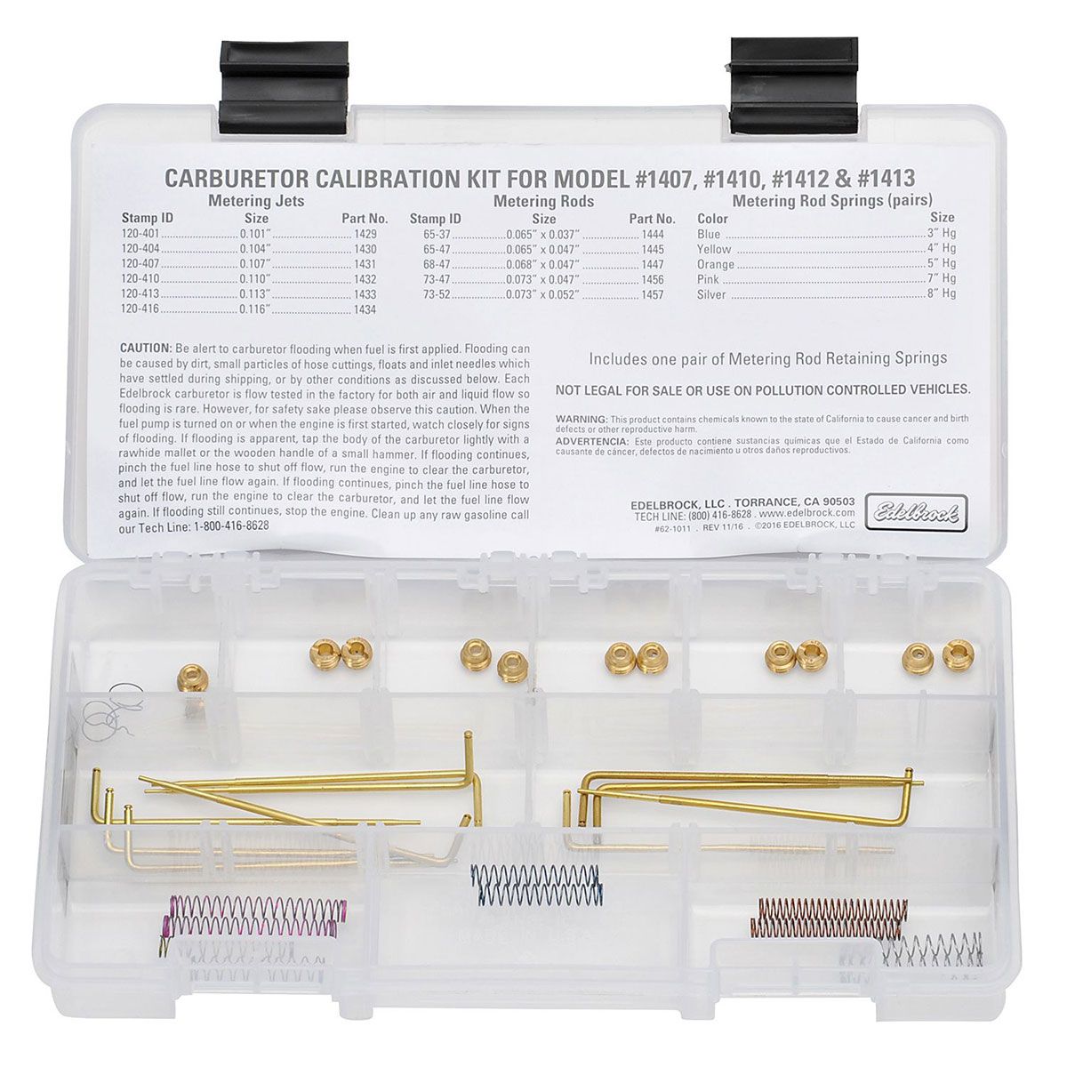 Edelbrock Calibration Kit for Performer Series Carburettors ED1480