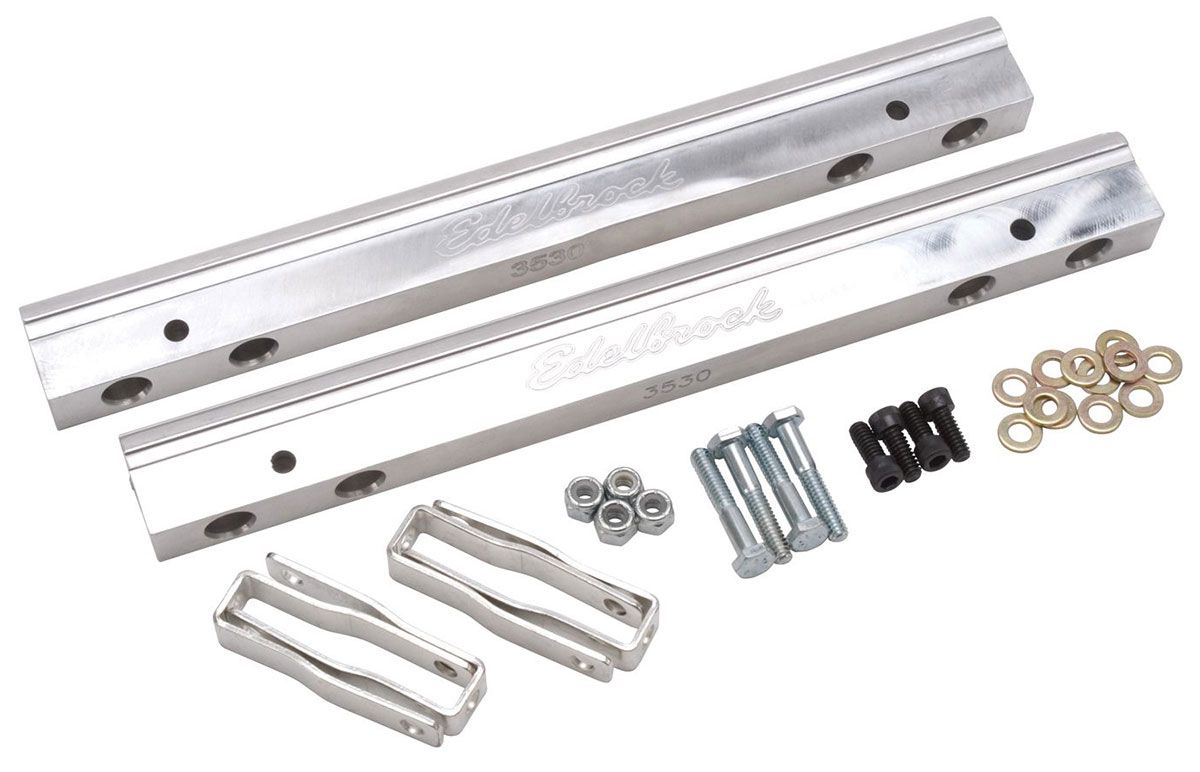 Edelbrock Replacement Parts for Pro-Flo EFI Systems - Aluminium Fuel Rail Kit ED3630