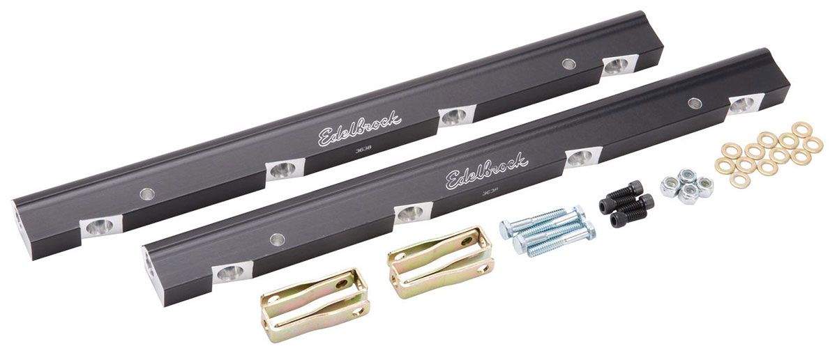 Edelbrock Replacement Parts for Pro-Flo EFI Systems - Aluminium Fuel Rail Kit ED3638