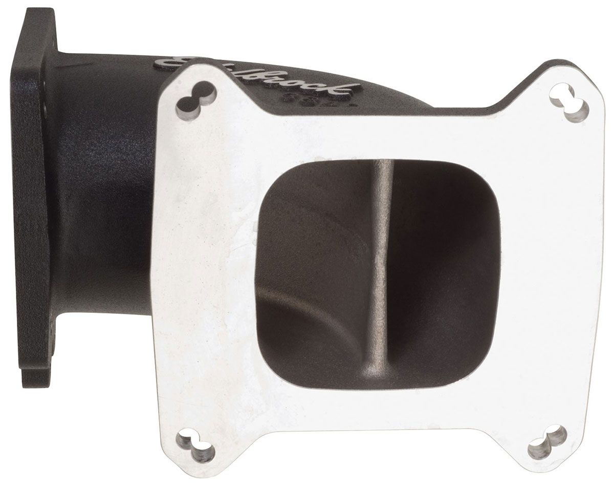 Edelbrock High Flow Intake Elbow - Black Powder Coated Finish ED38493