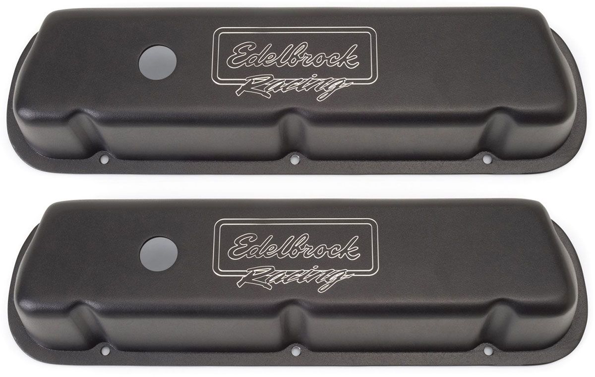 Edelbrock Victor Series Valve Covers - Black Finish ED41253