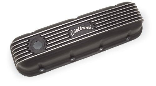 Edelbrock Classic Aluminium Series Valve Covers - Black Finish ED41853