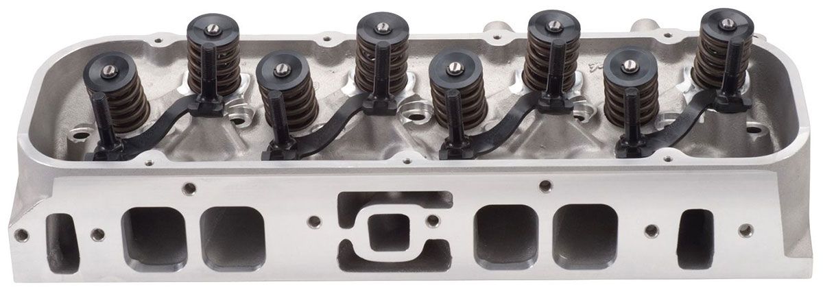 Edelbrock E-Street 290 Oval Port Cylinder Heads - Single - Complete ED50459