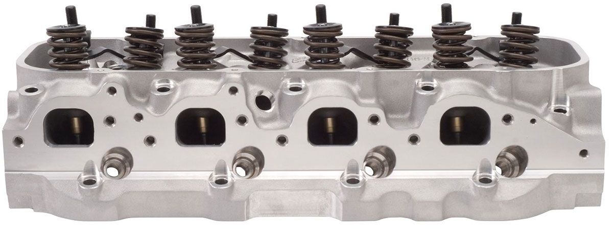 Edelbrock E-Street 290 Oval Port Cylinder Heads - Single - Complete ED50459