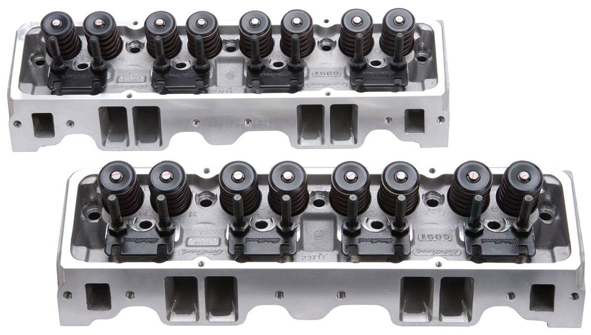 Edelbrock E-Street 185 Cylinder Heads - Pair - Complete ED5073