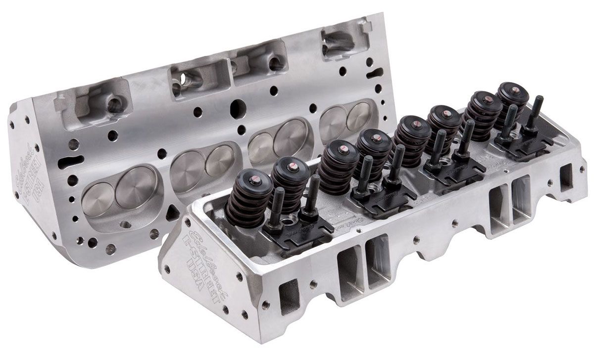 Edelbrock E-Street 185 Cylinder Heads - Pair - Complete ED5073