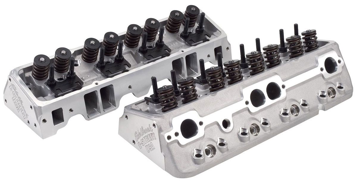 Edelbrock E-Street 185 Cylinder Heads - Pair - Complete ED5089