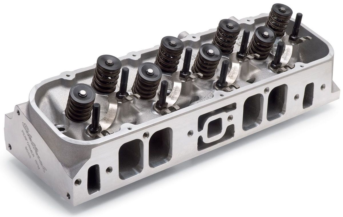 Edelbrock Performer RPM 454 Rectangle Port Cylinder Heads - Single - Complete ED60559